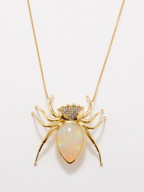 Daniela Villegas - Mistica Sapphire, Opal & 18kt Gold Necklace - Womens - Gold Multi