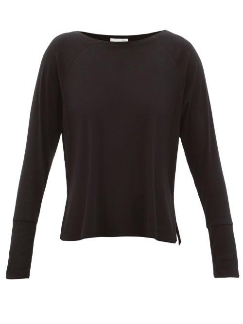 Ladies Lingerie Skin - Noomi Ribbed Jersey Top - Womens - Black