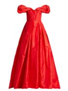 Carolina Herrera Off-the-shoulder Silk-taffeta Gown