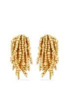 Matchesfashion.com Vanda Jacintho - Shower Beaded Clip On Earrings - Womens - Gold