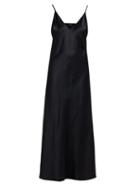 Matchesfashion.com Joseph - Clea Satin Slip Dress - Womens - Black