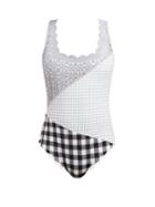 Matchesfashion.com Marysia - Wainscott Patchwork Swimsuit - Womens - Blue