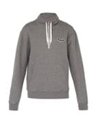 Matchesfashion.com Ami - Logo Embroidered Half Zip Cotton Sweatshirt - Mens - Grey