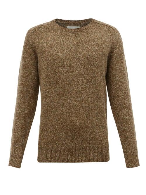Matchesfashion.com Folk - Patrice Marled Merino-wool Sweater - Mens - Brown