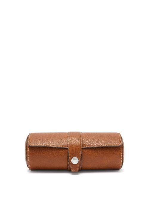 Matchesfashion.com Brunello Cucinelli - Grained Leather Watch Roll - Mens - Brown