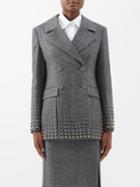 Erdem - Aurelia Beaded Wool Jacket - Womens - Grey