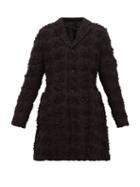 Matchesfashion.com Comme Des Garons Comme Des Garons - Single Breasted Floral Cutout Longline Jacket - Womens - Black