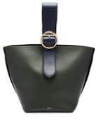 Matchesfashion.com Joseph - Sevres Buckle Handle Leather Bag - Womens - Green Navy