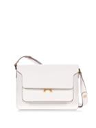 Matchesfashion.com Marni - Trunk Medium Smooth-leather Shoulder Bag - Womens - White