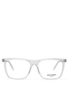 Matchesfashion.com Saint Laurent - Rectangular Acetate Glasses - Womens - Clear