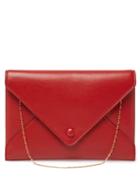 Matchesfashion.com The Row - Envelope Chain Handle Leather Clutch - Womens - Red