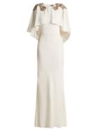 Matchesfashion.com Alexander Mcqueen - Embellished Crepe Gown - Womens - Ivory