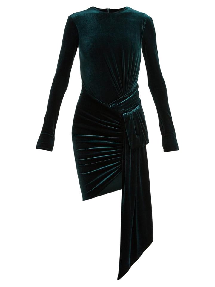 Alexandre Vauthier Draped Velvet Dress