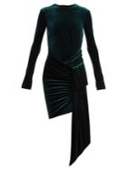 Alexandre Vauthier Draped Velvet Dress