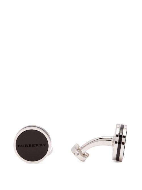 Matchesfashion.com Burberry - Agate Cufflinks - Mens - Silver