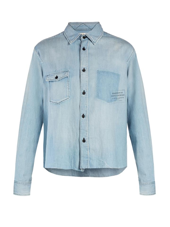 Saint Laurent Patch-pocket Denim Shirt