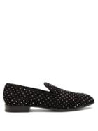 Matchesfashion.com Balmain - Crystal Embellished Suede Loafers - Mens - Black
