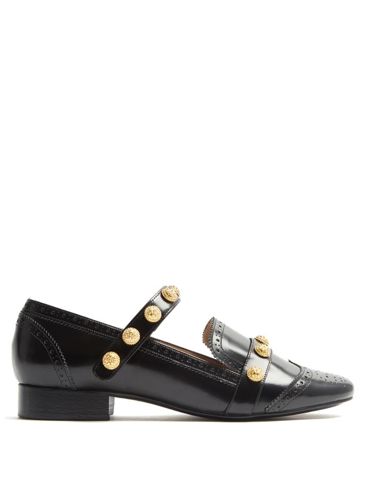 Rue St. Dean Street Brogue-detail Leather Loafers