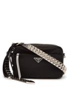 Matchesfashion.com Prada - New Vela Nylon Cross Body Bag - Womens - Black Silver