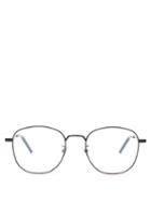 Matchesfashion.com Saint Laurent - Round Frame Metal Glasses - Mens - Black