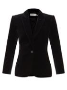 Cefinn - Jamie Single-breasted Cotton-velvet Jacket - Womens - Black