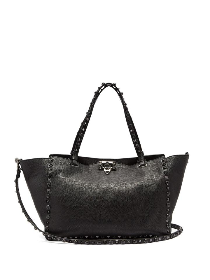 Valentino Rolling Rockstud Medium Leather Tote