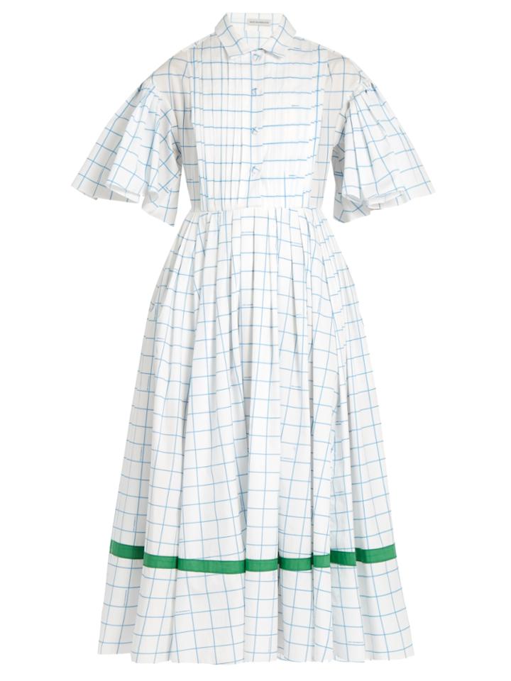 Vika Gazinskaya Checked Cotton-poplin Dress