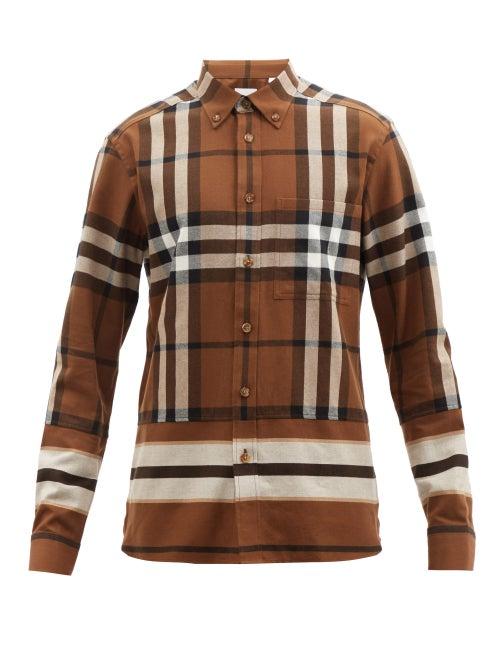 Burberry - Creeton Vintage-check Cotton-flannel Shirt - Mens - Brown Multi