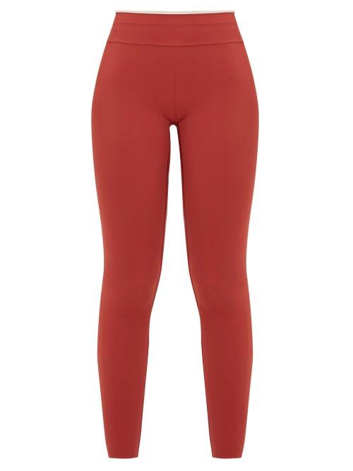 Matchesfashion.com Vaara - Maia Classic Technical Jersey Leggings - Womens - Burgundy Beige
