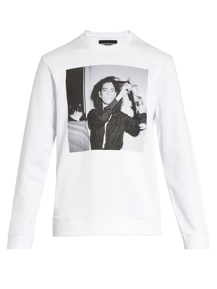Raf Simons Patti Smith-print Cotton Sweatshirt