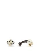 Matchesfashion.com Paul Smith - Dice Mother Of Pearl And Enamel Cufflinks - Mens - White