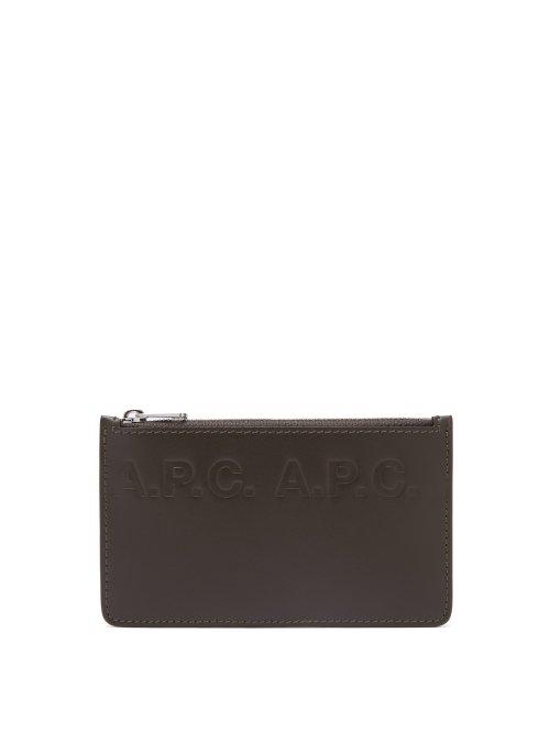Matchesfashion.com A.p.c. - Walter Leather Cardholder - Mens - Dark Green
