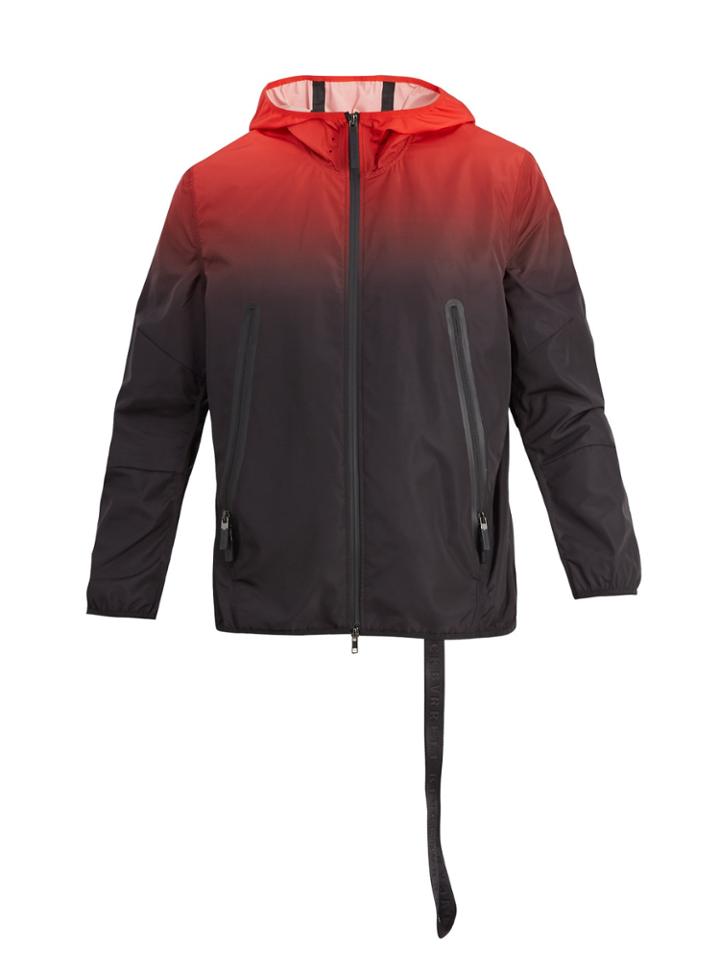 Blackbarrett By Neil Barrett Degrad Hooded Shell Windbreaker Jacket