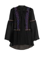 Etro Bead-embellished Bell-sleeved Sheer-silk Blouse