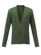 Matchesfashion.com Homme Pliss Issey Miyake - Technical-pleated Blazer - Mens - Dark Green