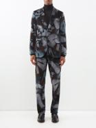 Paul Smith - Single-breasted Printed-velvet Suit - Mens - Brown Multi