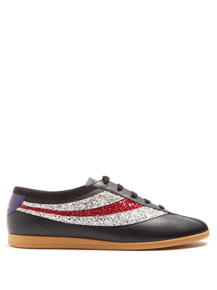 Gucci Falacer Grained-leather Low-top Trainers