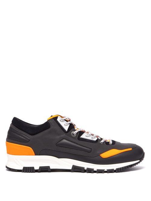 Matchesfashion.com Lanvin - Leather And Suede Low Top Trainers - Mens - Black Multi