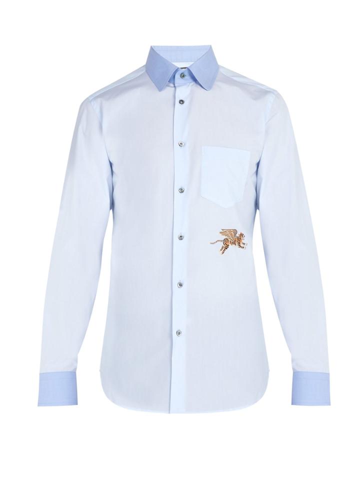 Gucci Flying Tiger Cotton-poplin Shirt