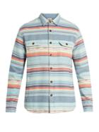 Faherty Geometric-striped Brushed-cotton Shirt