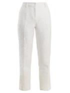 Dolce & Gabbana High-rise Slim-leg Floral-brocade Trousers