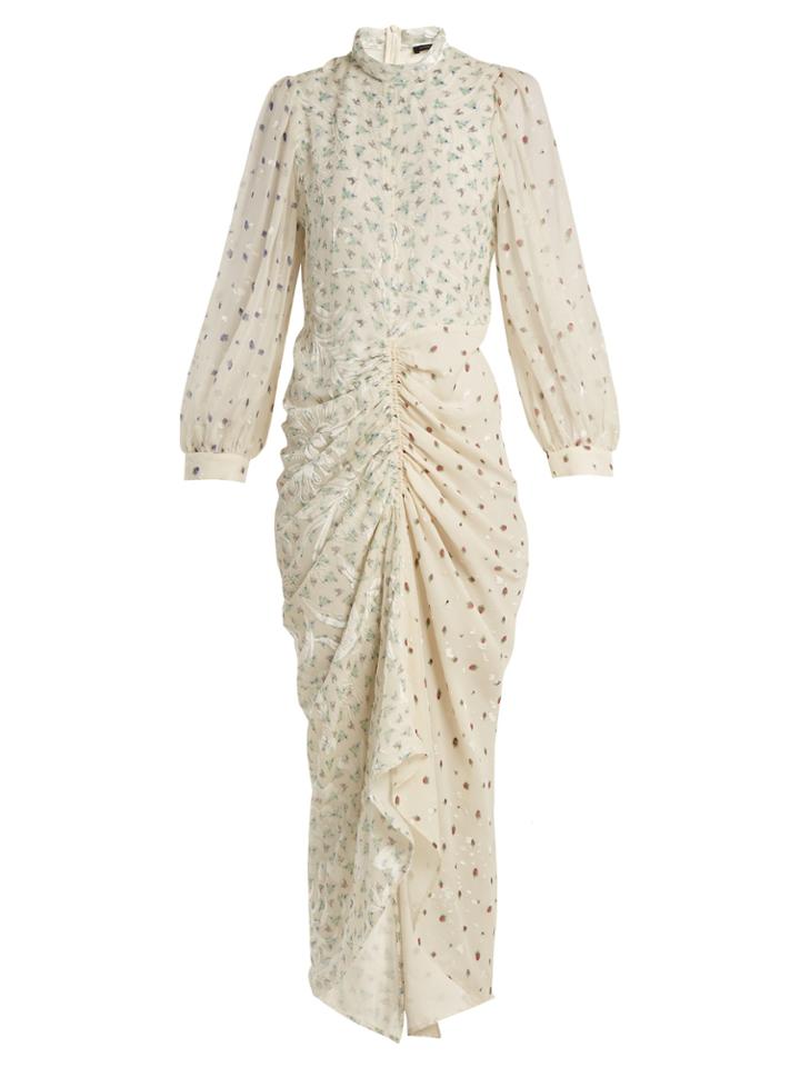 Joseph Fay Contrast-panel Ruched Devor Dress