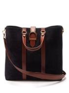 Ralph Lauren Purple Label - Equestrian Suede And Leather Tote Bag - Mens - Navy