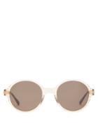 Matchesfashion.com 817 Blanc Lnt - Round Acetate Sunglasses - Mens - Tortoiseshell