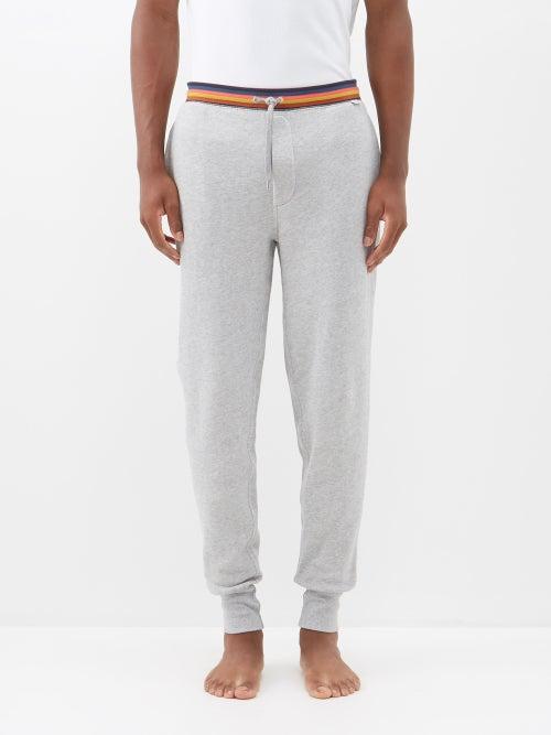 Paul Smith - Artist Stripe Cotton-jersey Pyjama Trousers - Mens - Grey