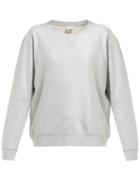 Matchesfashion.com The Upside - Stencil Logo Cotton Jersey Sweatshirt - Womens - Light Grey