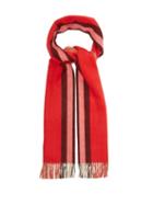 Matchesfashion.com Burberry - Reversible Icon Striped Cashmere Scarf - Womens - Red