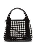 Matchesfashion.com Balenciaga - Cabas Xs Houndstooth Cross-body Bag - Womens - White Black
