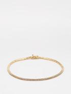 Mateo - Black Diamond & 14kt Gold Tennis Bracelet - Mens - Black