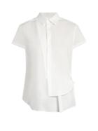Y's By Yohji Yamamoto Asymmetric Short-sleeved Cotton Shirt